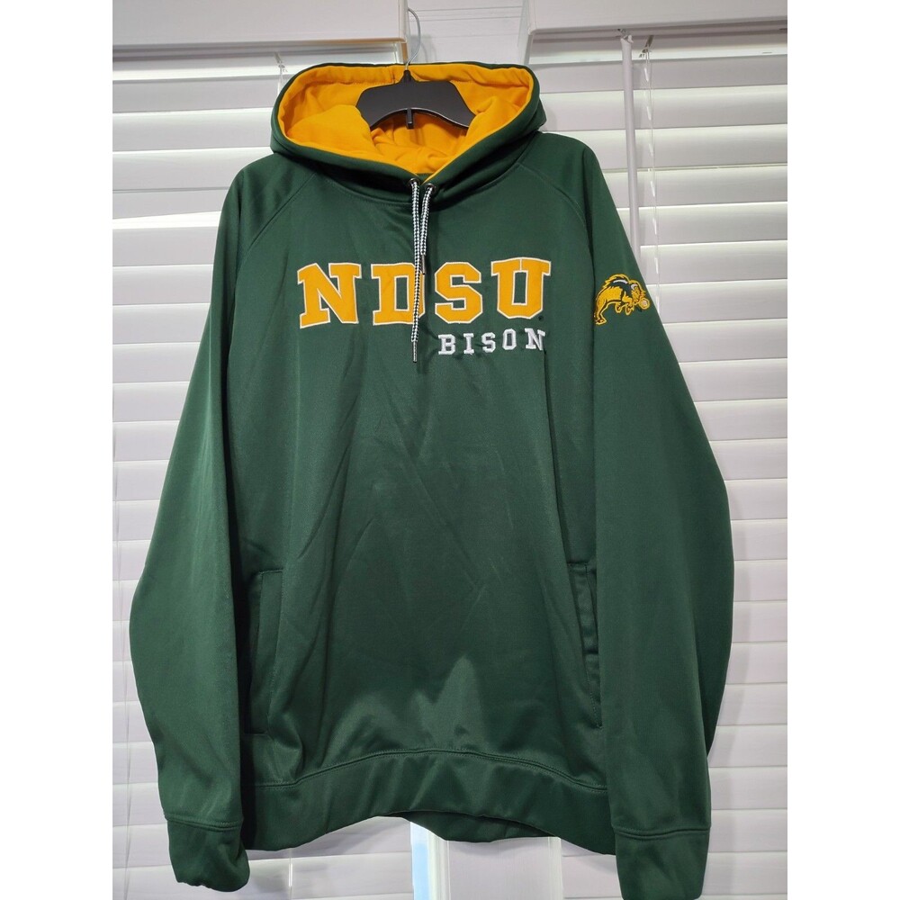 North Dakota State Bison Hoodie XLarge Green Colosseum Athletics NDSU Sweatshirt